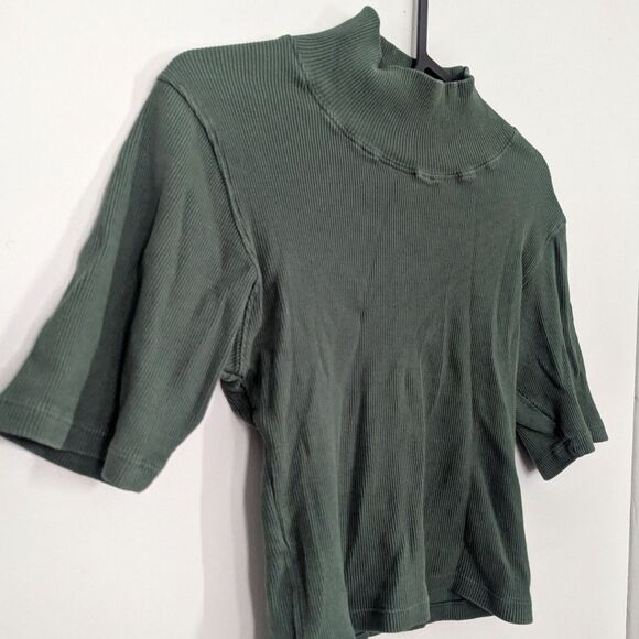 Big Bud Press Half Sleeve Essential Green Turtleneck Size Small - Picture 4 of 6